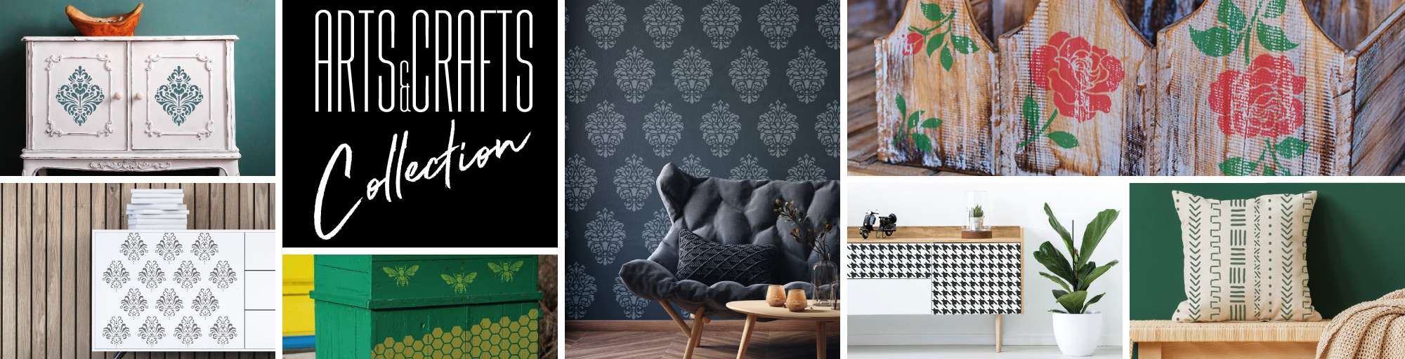 Arts and Crafts stencils banner