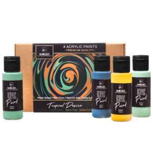 Acrylic Stencil Paint Set – 4 Colors (60ml, 2oz) – Tropical Desire