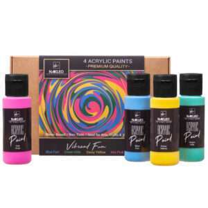 Acrylic Stencil Paint Set – 4 Colors (60ml, 2oz) – Vibrant Fun