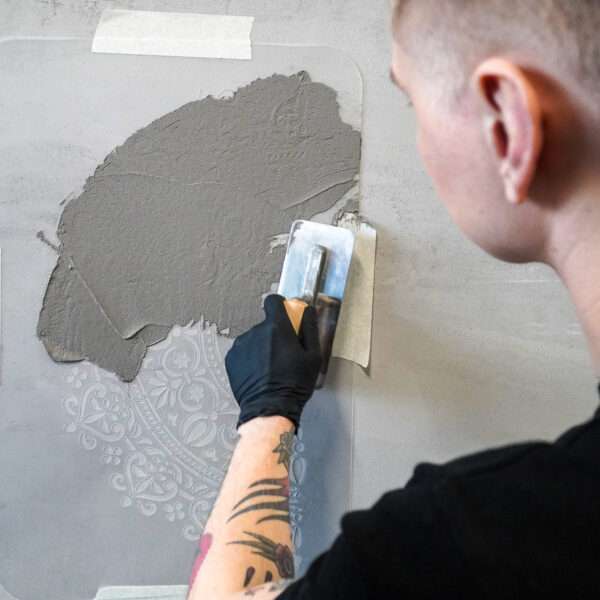 DECORATIVE CONCRETE. CREATIVE STENCIL APPLICATION. DECORATIVE CONCRETE. CREATIVE STENCIL APPLICATION.