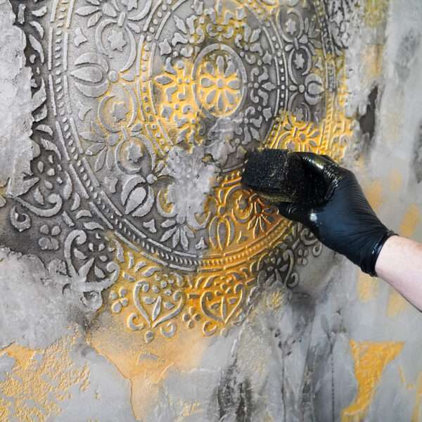 DECORATIVE CONCRETE. CREATIVE STENCIL APPLICATION. DECORATIVE CONCRETE. CREATIVE STENCIL APPLICATION.