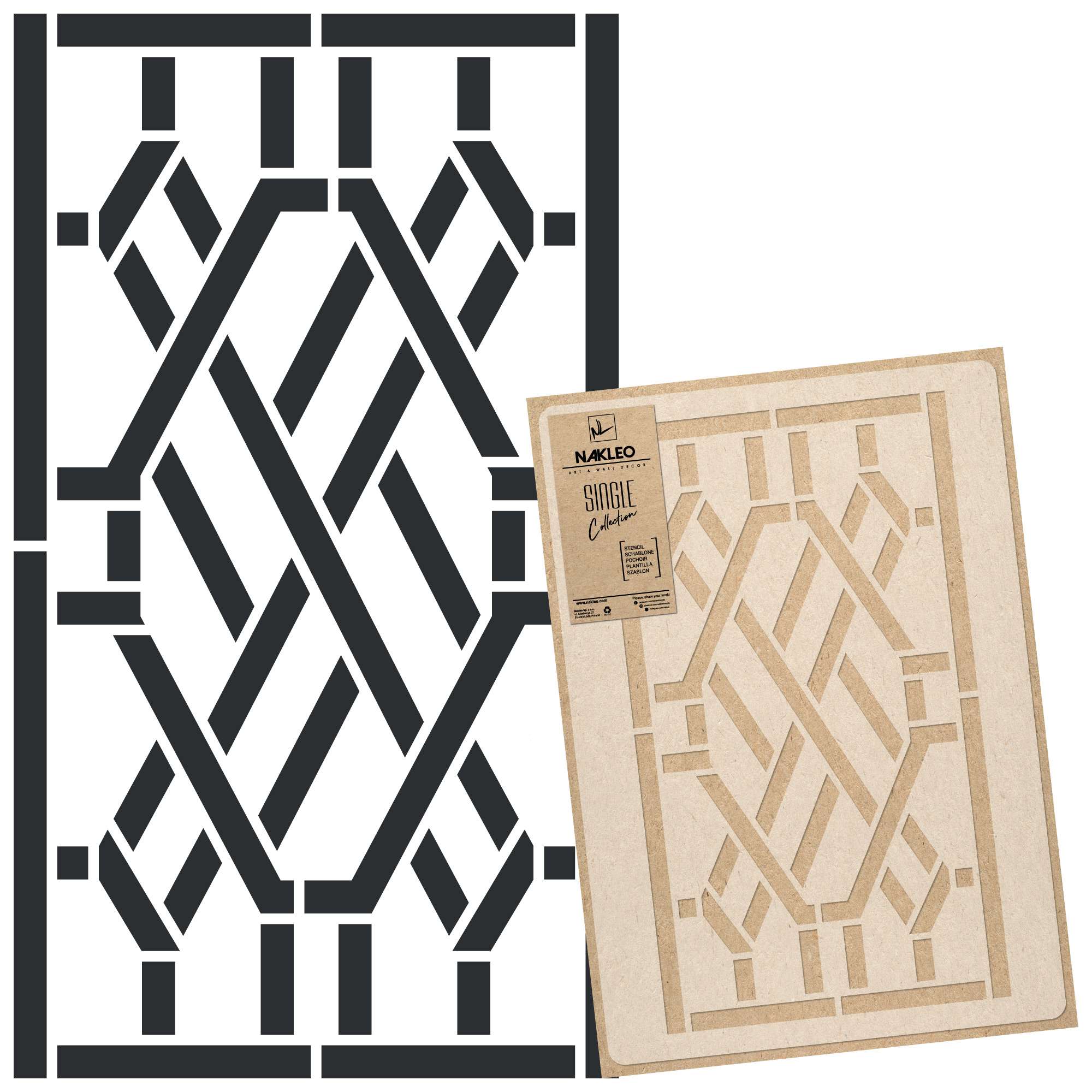 Reusable Plastic Stencil // CHINESE RAILING Reusable Plastic Stencil // CHINESE RAILING