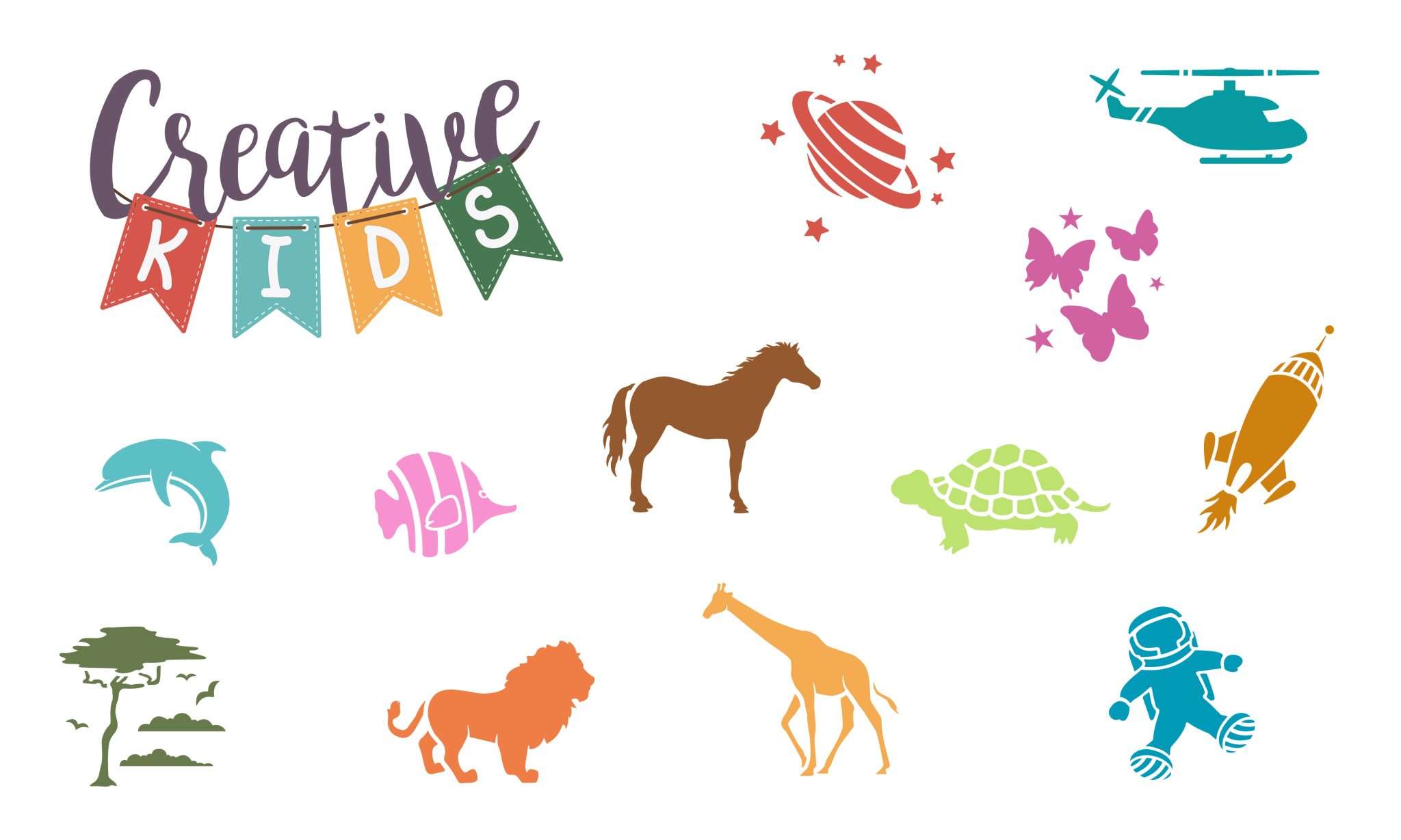 Ștampile de pictură pentru copii din seria Creative Kids: idei pentru activități creative pentru copii!