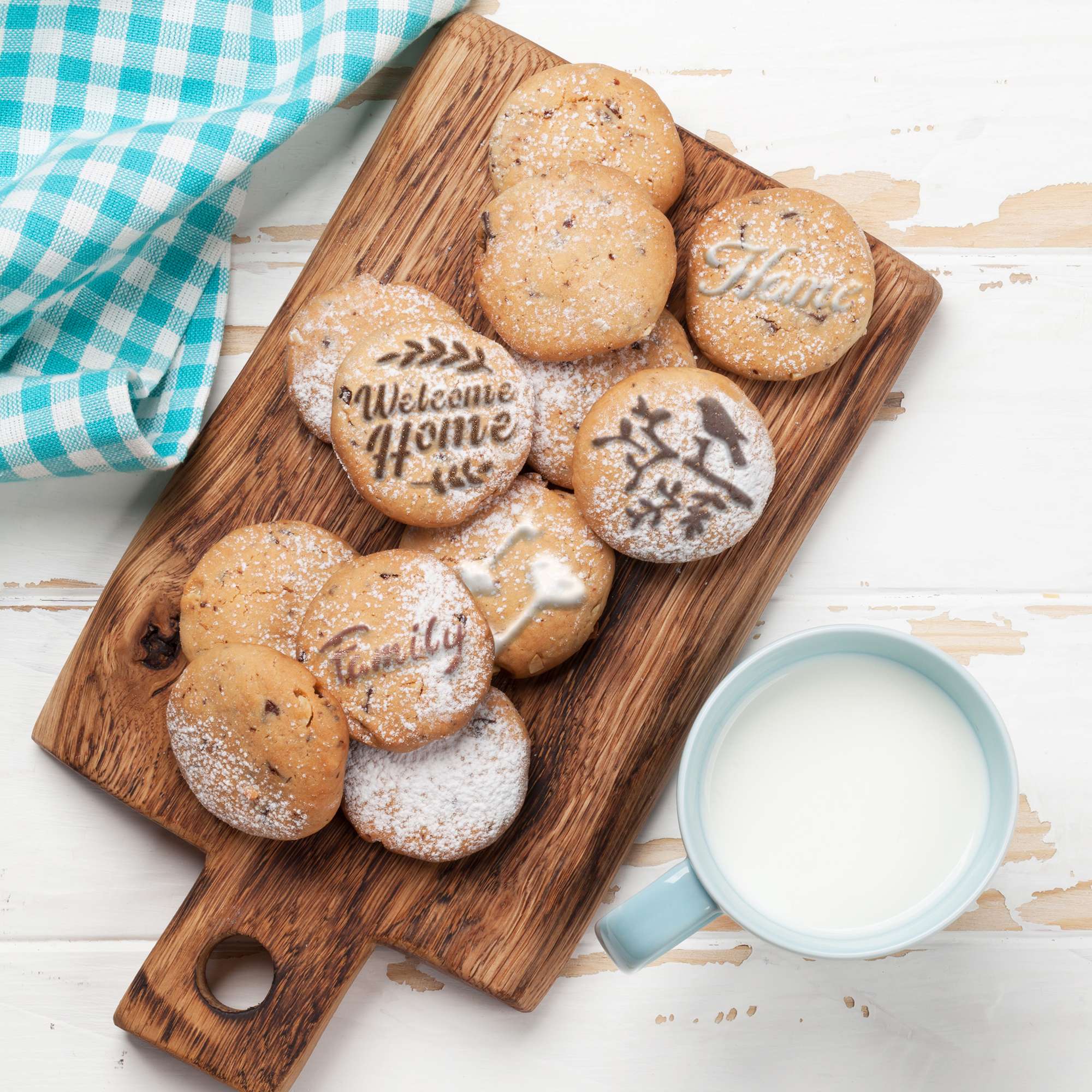 Cafea și Biscuiți Decorare Șabloane (14 buc.) // FAMILIE Cafea și Biscuiți Decorare Șabloane (14 buc.) // FAMILIE