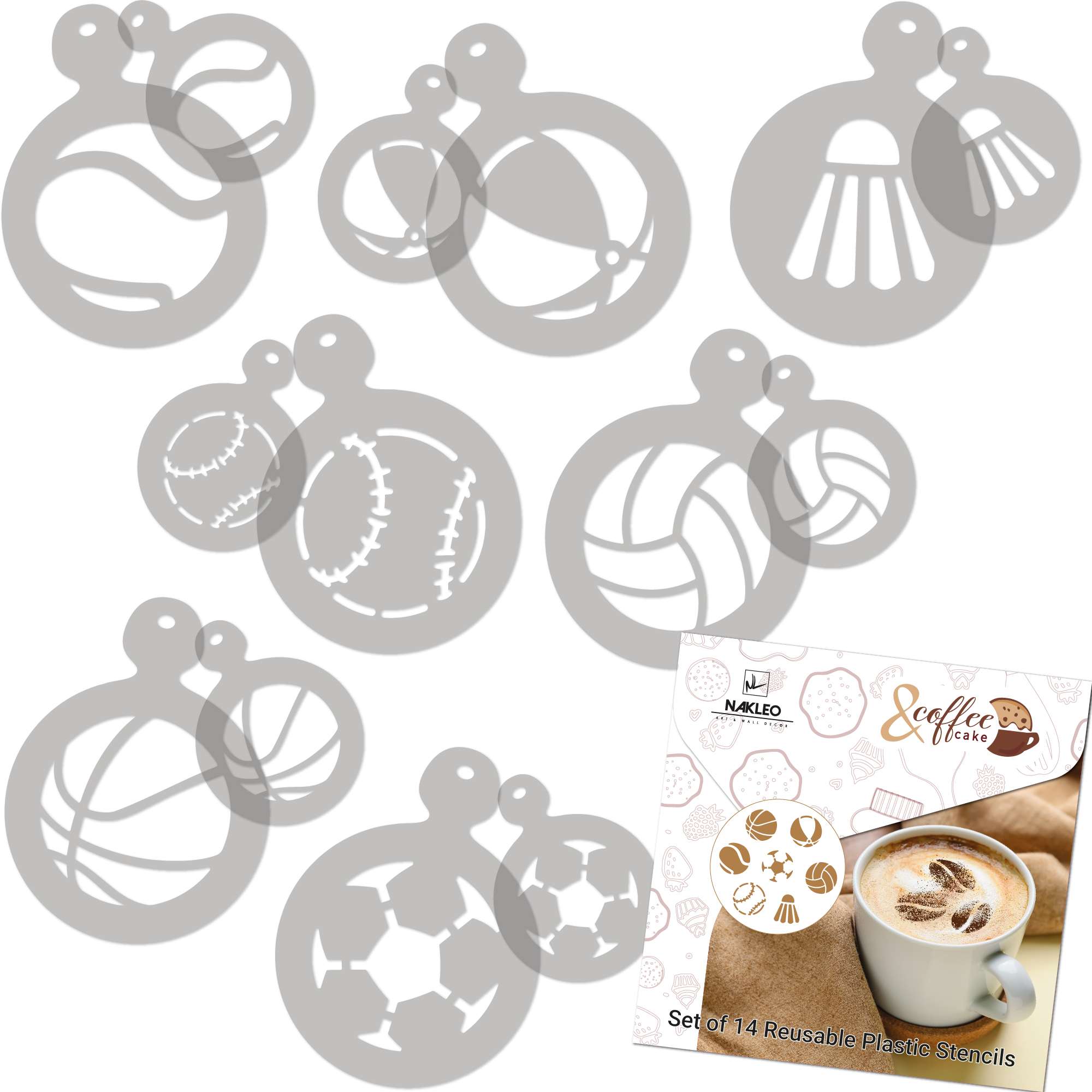 Cafea și Biscuiți Decorare Șabloane (14 buc.) // SPORT Cafea și Biscuiți Decorare Șabloane (14 buc.) // SPORT