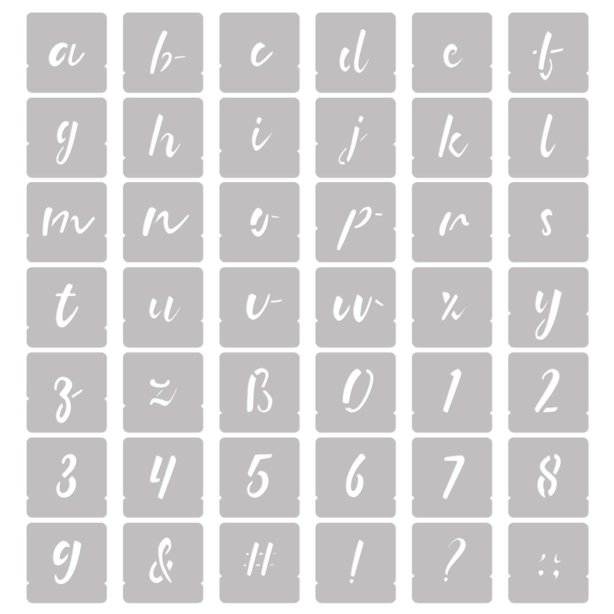 șabloane de pictură // LITERE & NUMERE // SCRIERE MANUALĂ Mici // Set 42 buc. șabloane de pictură // LITERE & NUMERE // SCRIERE MANUALĂ Mici // Set 42 buc.