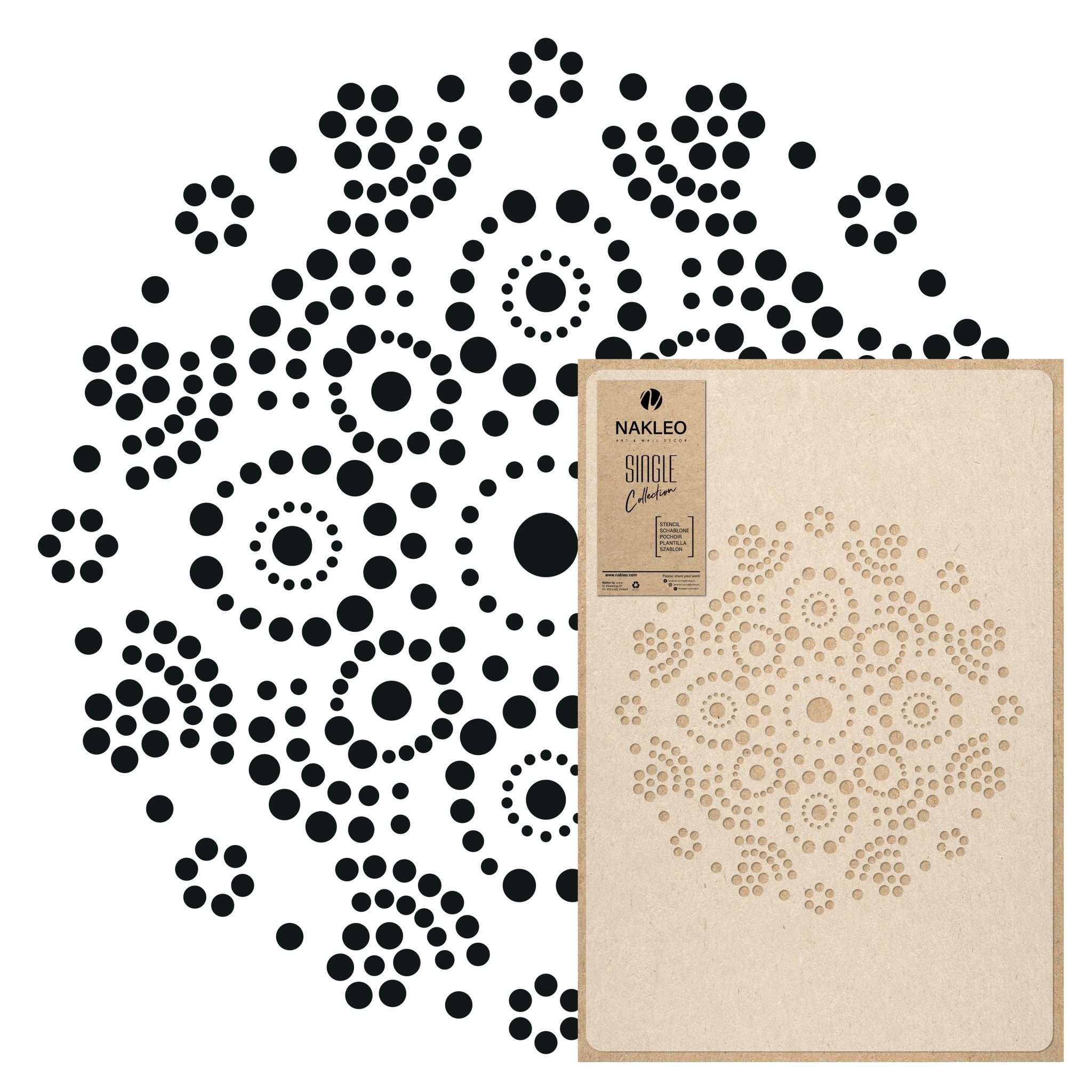 Șablon de pictură // MANDALA CU PUNCTE ÎN STIL ABORIGEN Șablon de pictură // MANDALA CU PUNCTE ÎN STIL ABORIGEN